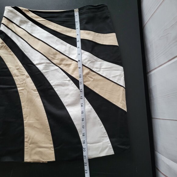 White House Black Market Pencil Skirt, Business Casual Dress, Black/White/Tan, M - Picture 7 of 7